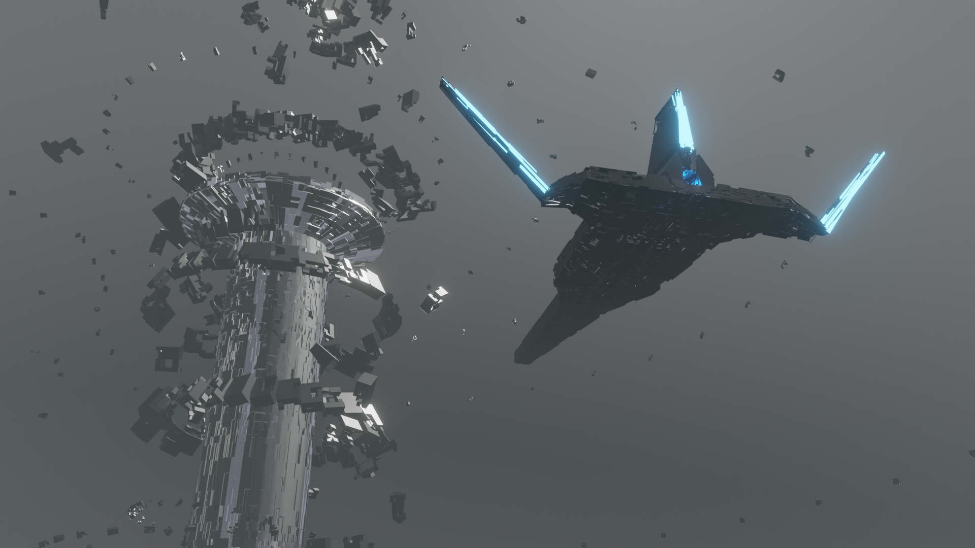 Modifier spaceship LOW POLY preview image 2